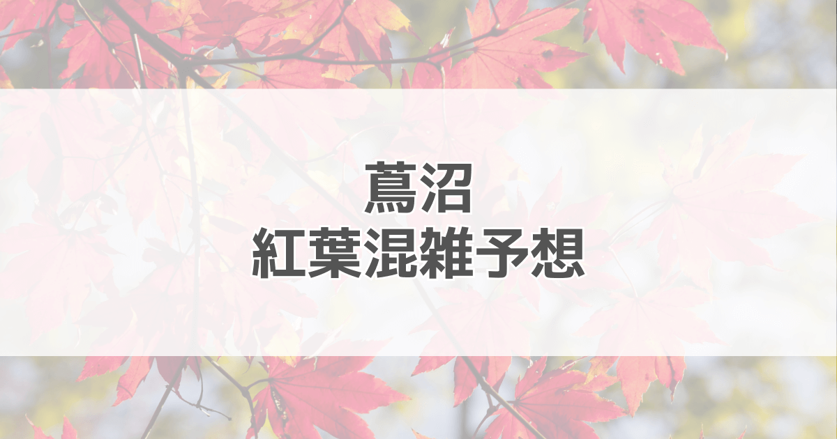 蔦沼紅葉の混雑予想2024！駐車場情報も紹介