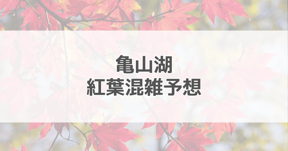 亀山湖紅葉の混雑予想2024！駐車場情報も紹介